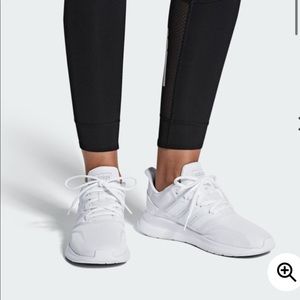 White womens adidas running shoes
